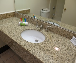 Bonanza Inn Guestrooms - Vanity in Private Bathroom at Bonanza Inn